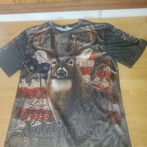 Men's Deer Graphic T-Shirt - Black